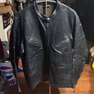 Men's Black Leather motorbike jacket handmade Performance Jacket